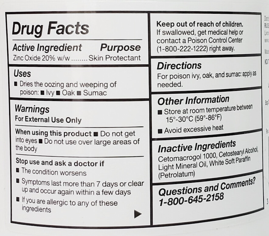 Rugby Zinc Oxide Ointment for Poison Ivy, Oak & Sumac 1lb Jar Exp Date 102025 305361316983 eBay