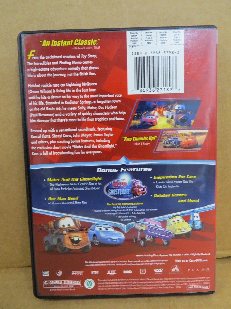 Disney Pixar Cars Widescreen DVD | eBay