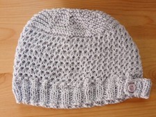 HAND KNITTED HAT IN COTTON DK WOOL FOR 1 -2 YEAR OLD