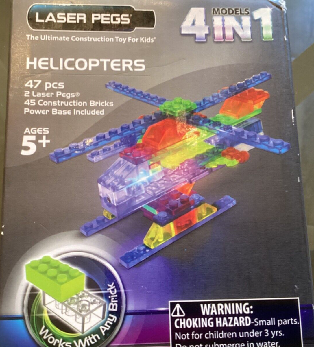 Laser Pegs 4-in-1 Helicopter Construction Set New Sealed Box