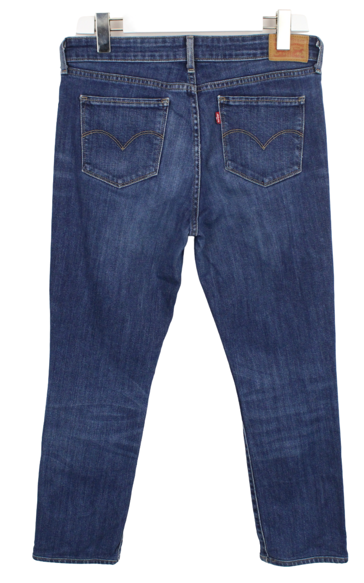 LEVI'S 714 Straight Jeans Women's W30/~L27* Whiskers Faded