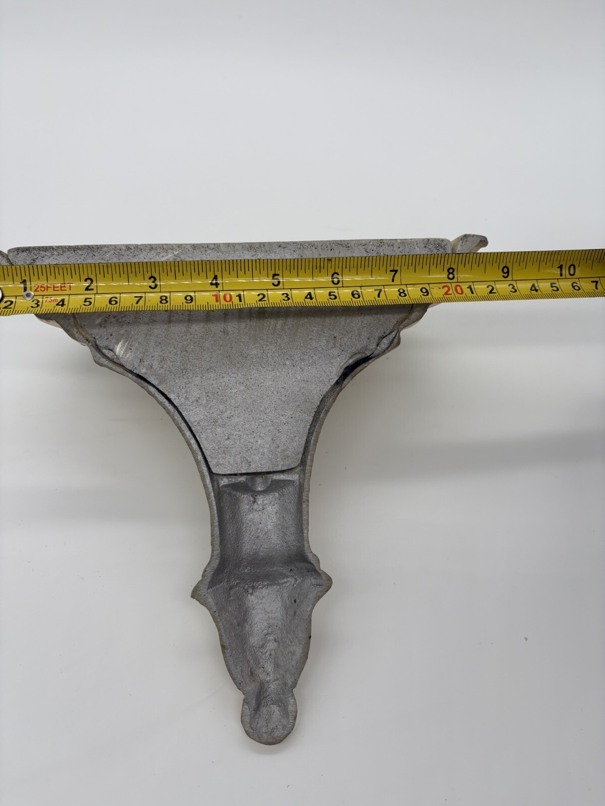 Cast Metal Wall Pocket Or Shelf Vintage Off White Shabby Chic Farmhouse Cottage