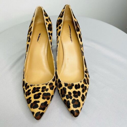 J.Crew $298 Elsie Pumps in Leopard Calf Hair Size 6.5M K7890 - Picture 4 of 8