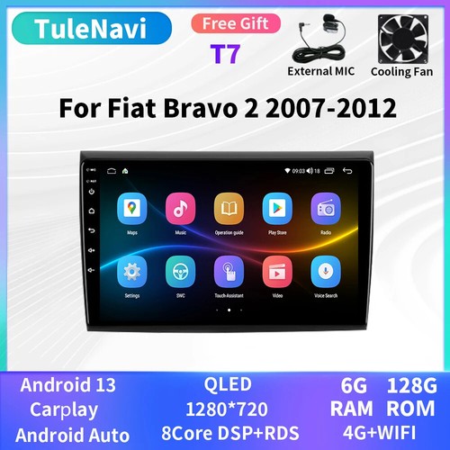 For Fiat Bravo 2 2007-2012 Android Car Radio Auto Carplay Stereo Screen GPS Navi - Picture 12 of 32