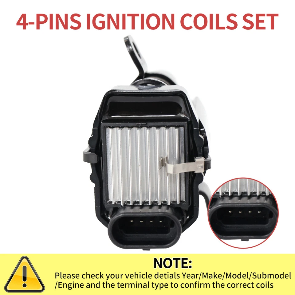 ✅ Round 8 Ignition Coil+Spark Plug For Chevrolet Silverado GMC Sierra 1500 UF262 - Image 4 of 4