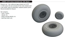 1/48 B-17F Flying Fortress Wheels Rhomboid Tread for Eduard #ED 11183