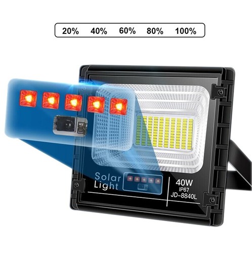 Waterproof 25W-300W Solar LED Floodlight With Display Remote Control Street Lamp - Picture 5 of 14