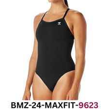 TYR Women's Durafast One Maxfit Swimsuit, Black, Size 30