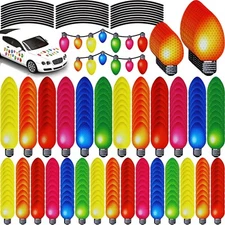 Kanayu 456 Pcs Christmas Reflective Car Magnet Decoration, 216 Pcs Colorful B...