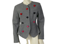 Vintage S&p Gray Multiple Button Detailed Blazer Size 38