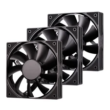 3Pack Black 120mm PC Case Fans High Airflow Low-Noise High Performance Fan Speed