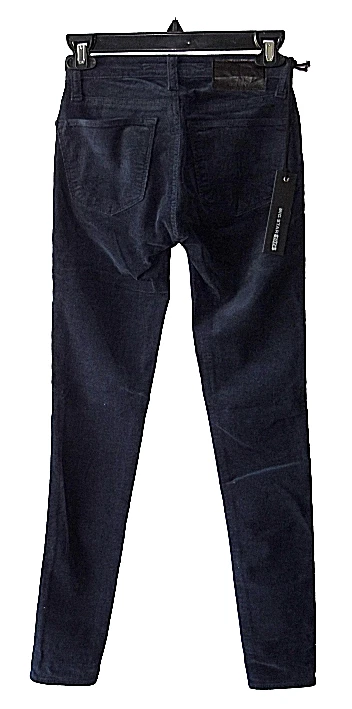 Pantalones ajustados de pana Big Star para mujer talla 23 azules Alex tiro medio Foto 3 de 4