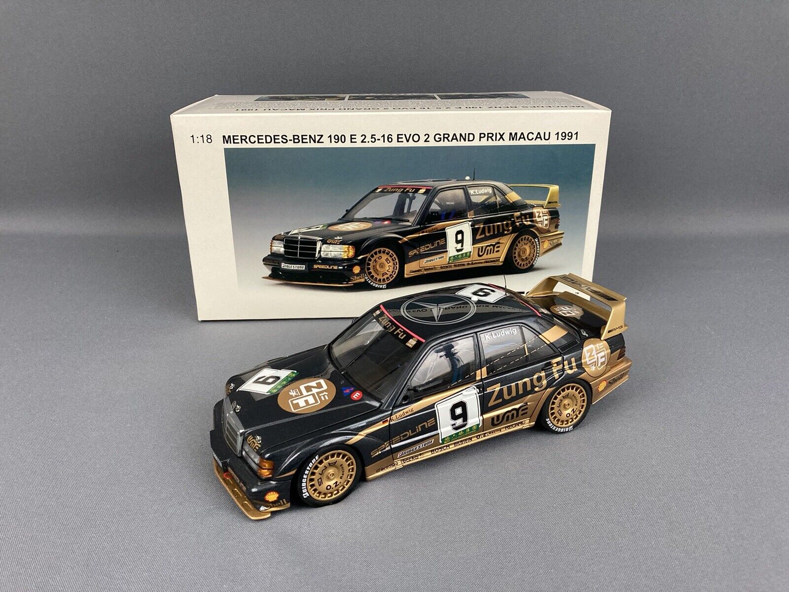 RARE AutoArt Millennium 1:18 Mercedes-Benz 190 E 2.5-16 EVO2 Grand Prix Macau 91
