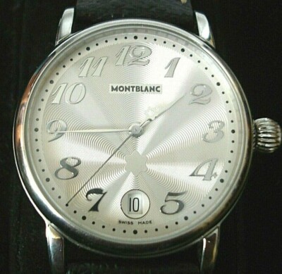 MONTBLANC MEISTERSTUCK 7042 PIX, SWISS WATCH, GENTS, WHITE DIAL DATE, STEEL, BOX