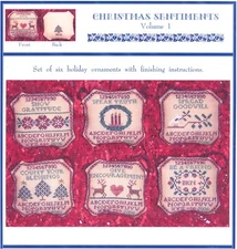 Blue Ribbon Designs CHRISTMAS SENTIMENTS VOLUME 1  6 Cross Stitch Charts Only