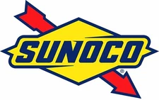 Sunoco gasoline sticker logo skate cell laptop bumper vinyl decal