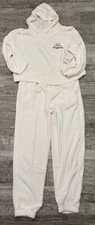 JOYSPUN CREAM IVORY FLEECE SET SIZE MEDIUM NEW WITH TAGS 