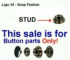50 STUD ONLY for Lign 24 Snap FASTNERS Fabric Canvas LEATHER - Made in USA