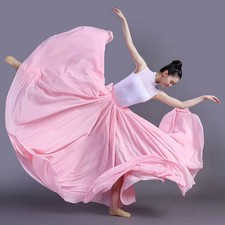 Chiffon Skirt Ballet Belly Dance Long Skirts Dancer Practice Wear Dance Skirt