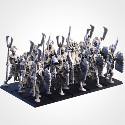 Armies of the Sand - Tomb Warriors X 10 Spears - Kings Necropolis Guard