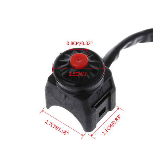 2Pcs Motorcycle KILL SWITCH Red Push Button Horn Starter Dirt Bike KTM ATV Dual - Picture 12 of 24