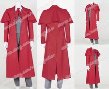 Hellsing Cosplay Costume Vampire Hunter Alucard Uniform Red Trench Coat Quality