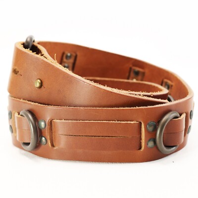 Dolce & Gabbana Waist Belt Women 40 Brown Leather Wide Brass  display picture 3
