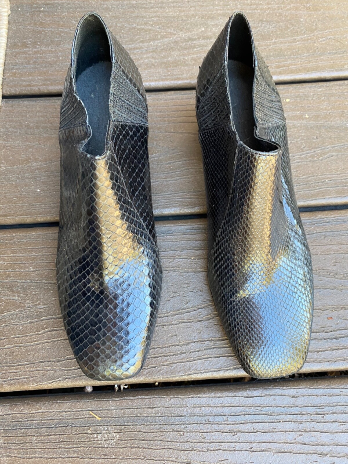 Sandro Alexine Python Ankle Boots Black Size 9 EU… - image 8