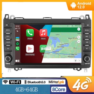 Carplay Car Stereo Radio GPS Navi For Mercedes Benz B A W245 W169 Sprinter 4+64G