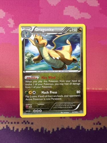 Pokemon Card Dragonite Roaring Skies Rare 51/108 Near Mint