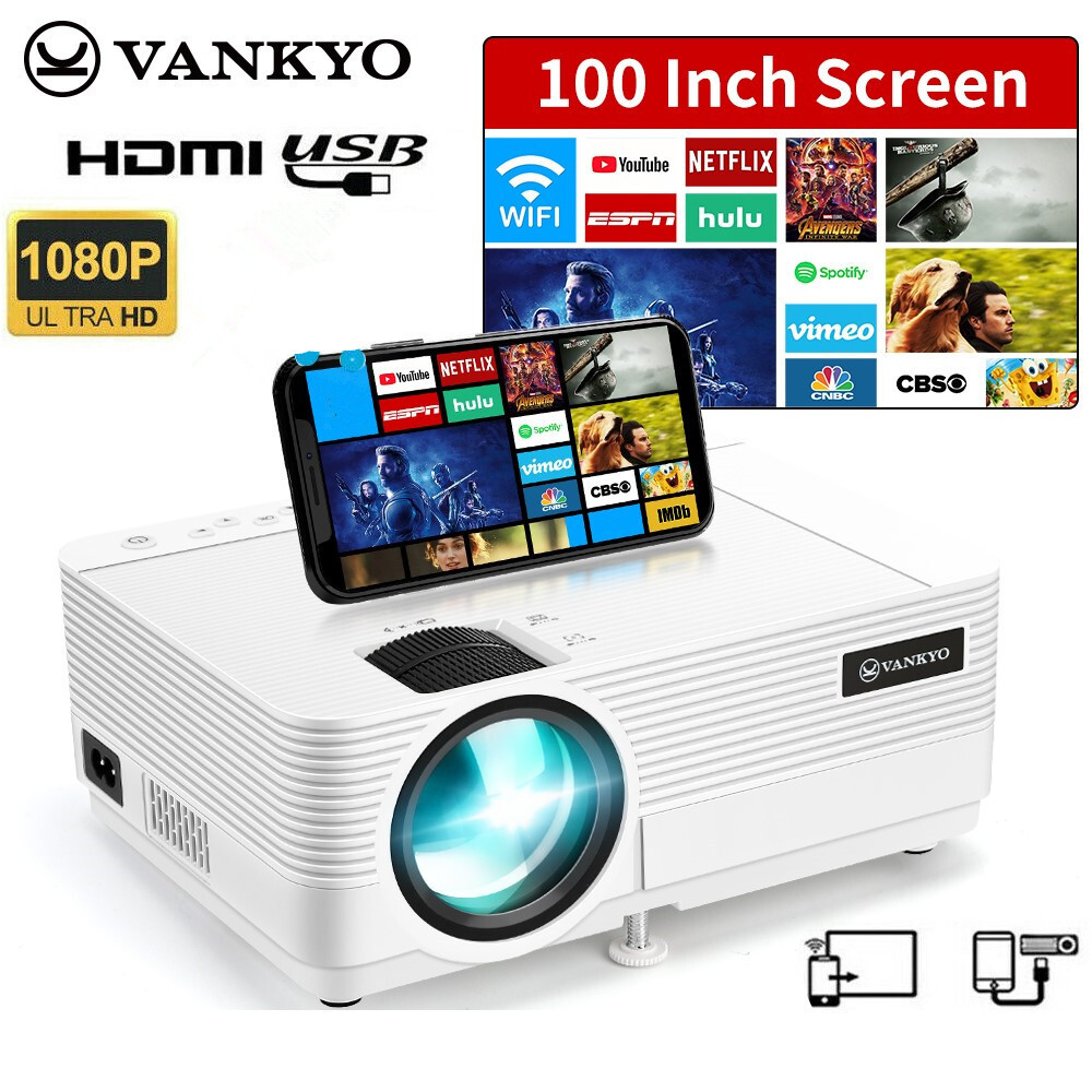 VANKYO LS470R MINI 1080P Home Projector USB HDMI LED Theater Cinema with Screen