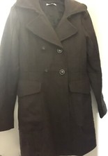 Gap Womens Brown Double Breasted Smart Coat Size Small