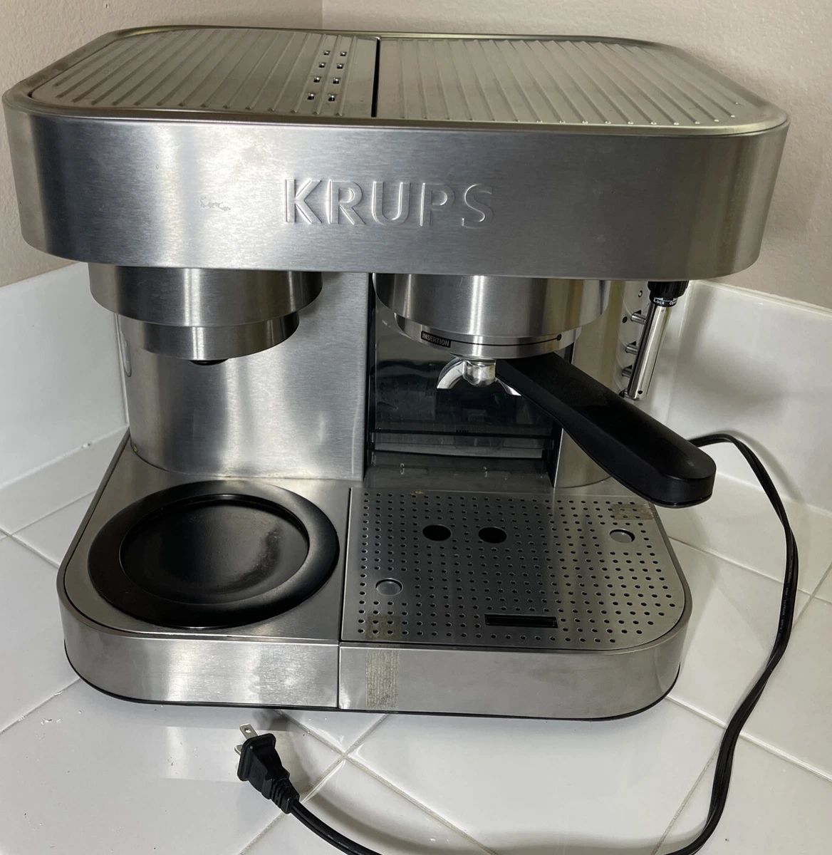 KRUPS-Expression Stainless Steel Machine Espresso and Coffee Maker-XP604-  USED