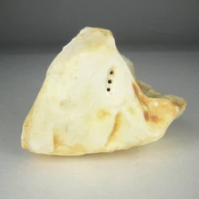 Saramic Art Salt Shaker SINGLE Ceramic Block of Cheese Yellow Faux Stone Chip 
