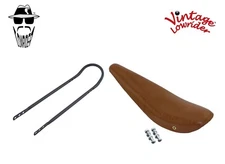 20" ORIGINAL LOWRIDER Brown BANANA SEAT W/Black Sissy Bar FOR 20" Bicycle