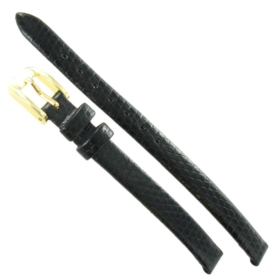 8mm Speidel Black Lizard Grain Unstitched Leather Ladies Watch Band Reg 261130 - Image 2 of 3