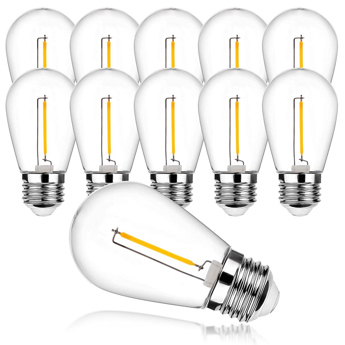 Ampoules Rétro Blanc E27 S14 filament LED culot à vis pour décoration vintage