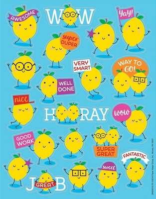 Eureka Lemon Scented Scratch and Sniff Stickers, 80pc 