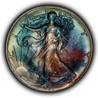 1986 1 oz Silver American Eagle - PQ Rainbow Toning - PCGS MS 68 - SKU-E3505