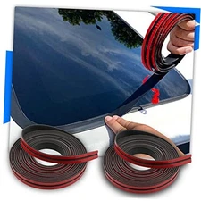 Weather Stripping Door Seal for Car,Rubber Black-9.8FT 0.55INCH+9.8FT 0.75INCH
