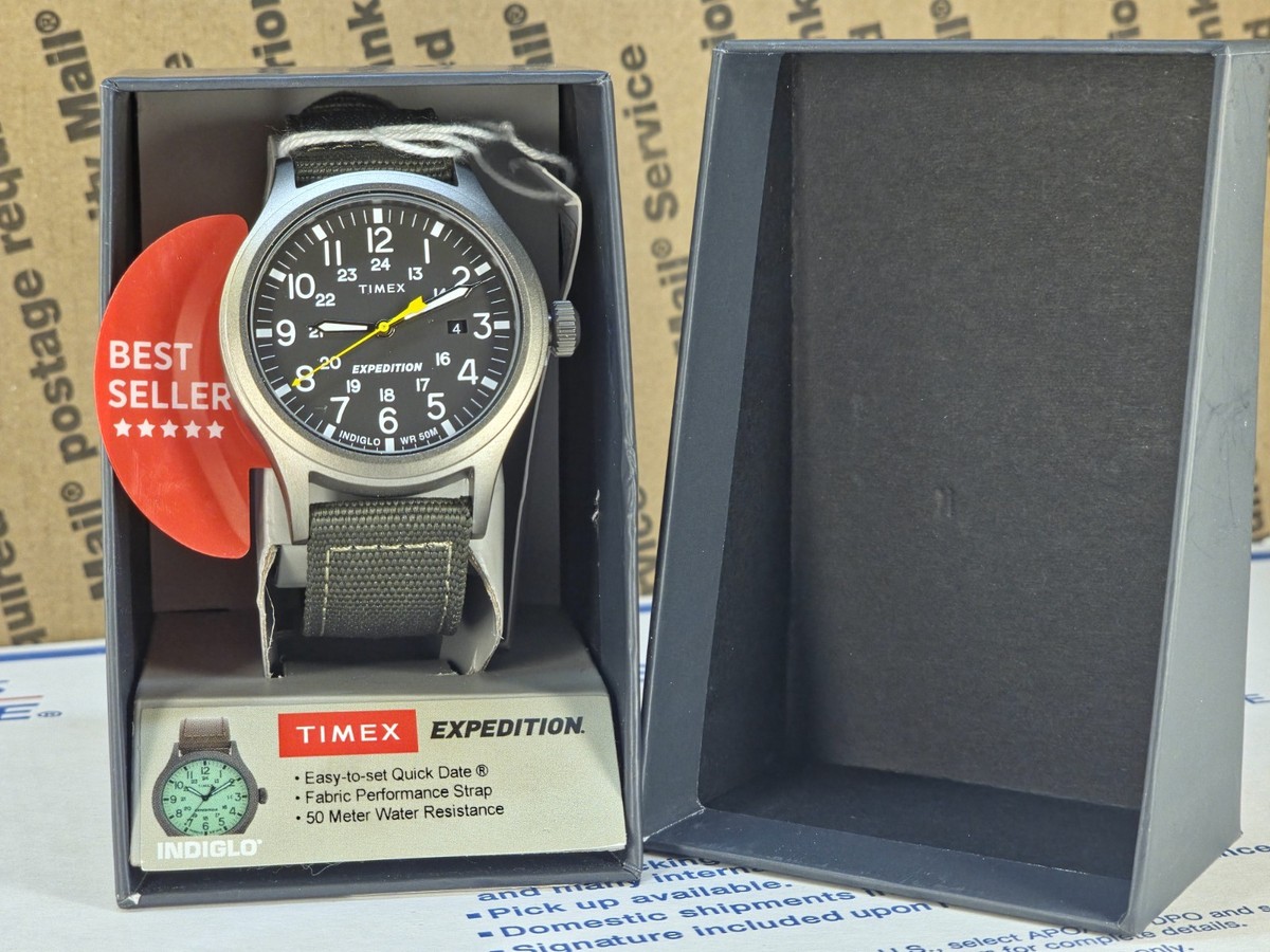 Timex T49961 Men's Expedition Scout Green Fabric Strap Watch | eBay