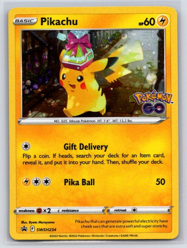 Pikachu SWSH234 Holo Promo Sword & Shield Promo Pokemon Near Mint