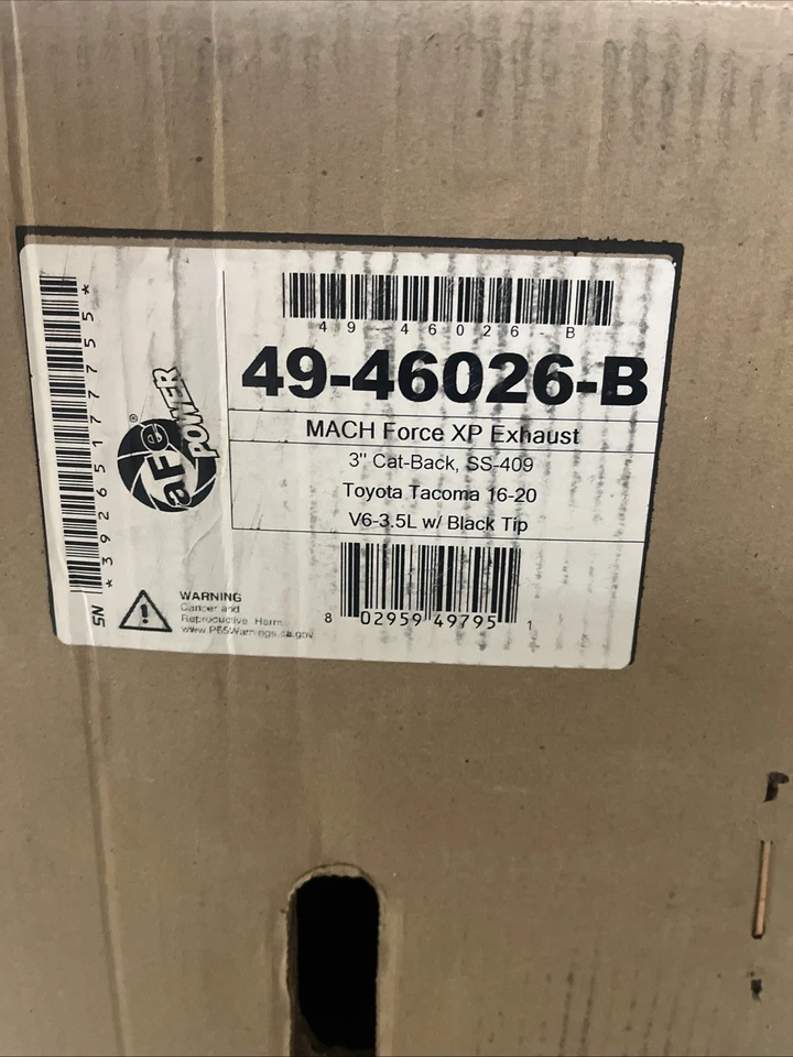 aFe MACHForce XP Cat-Back SS con puntas negras para 16 Toyota Tacoma V6-3,5 L Foto 2 de 4