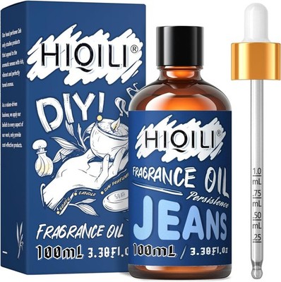 HIQILI Jeans Fragrance Oil 3.38oz Diffuser Candle Soap