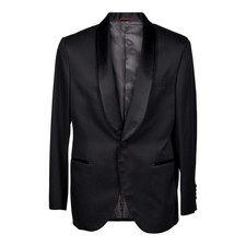 BRUNELLO CUCINELLI MEN'S BLACK SILK TUXEDO JACKET MSRP 6995