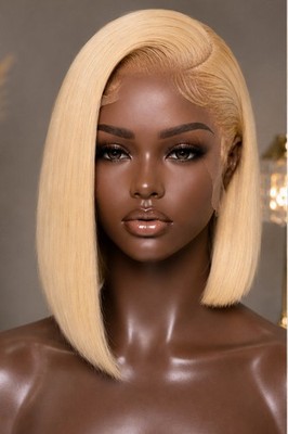 12-Inch 613 Blonde Bob Wig | Straight Human Hair | HD Transparent Lace Front   