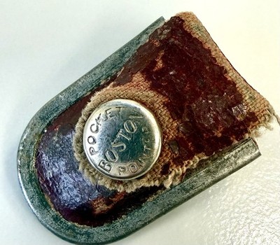 Vintage Pocket Boston Pointer Pencil Sharpener w Original Snap Case Portable
