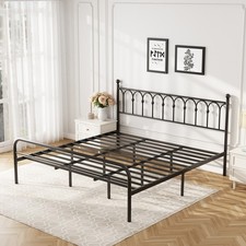 Twin Full Queen Size Bed Frame with Headboard 12 Inch High Bed Frame Easy Assemb
