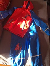 Spiderman Warme Regenjacke und Regenhose Gr.122/128
