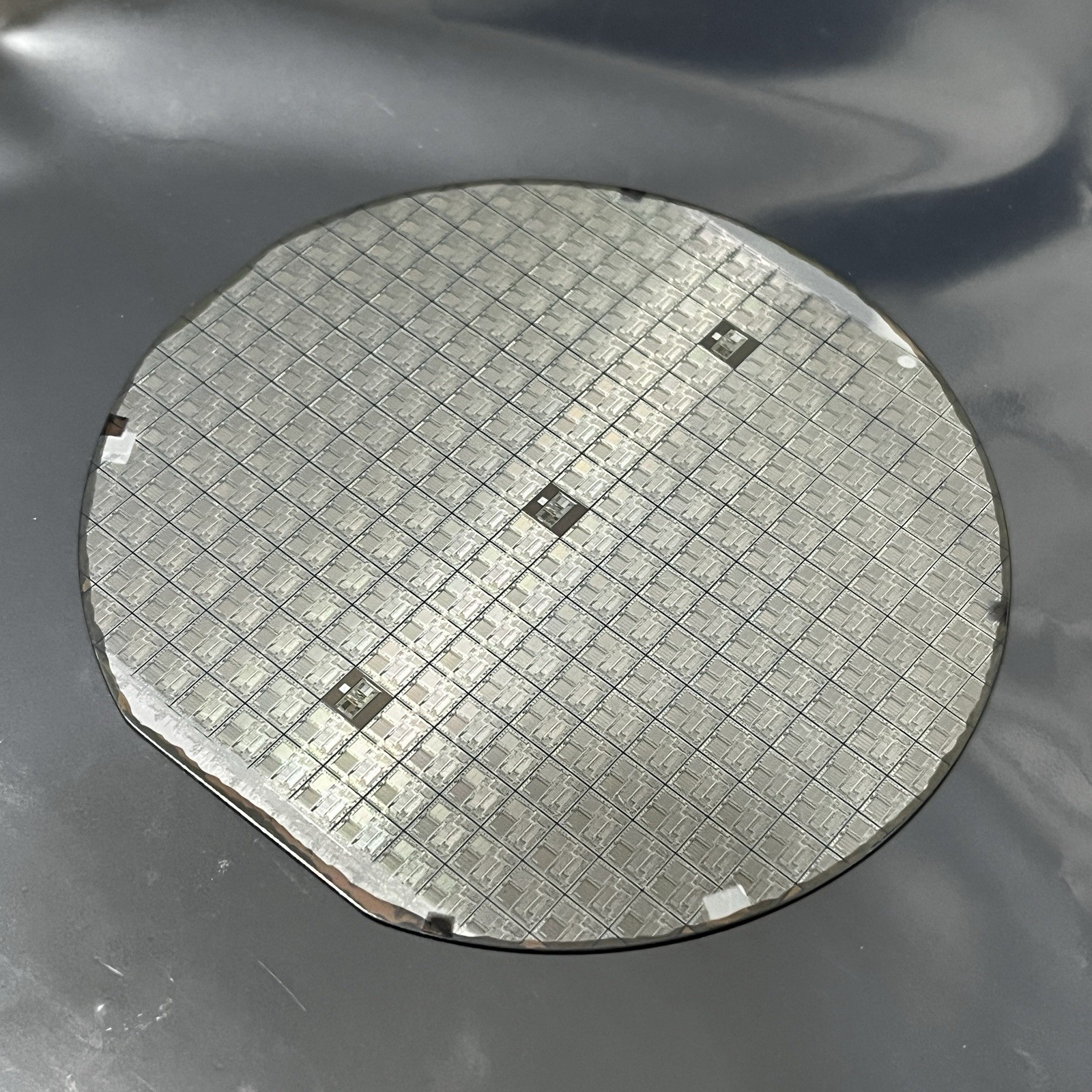 4 Inch Silicon Wafer Containing Die With Several Visible Microstructures